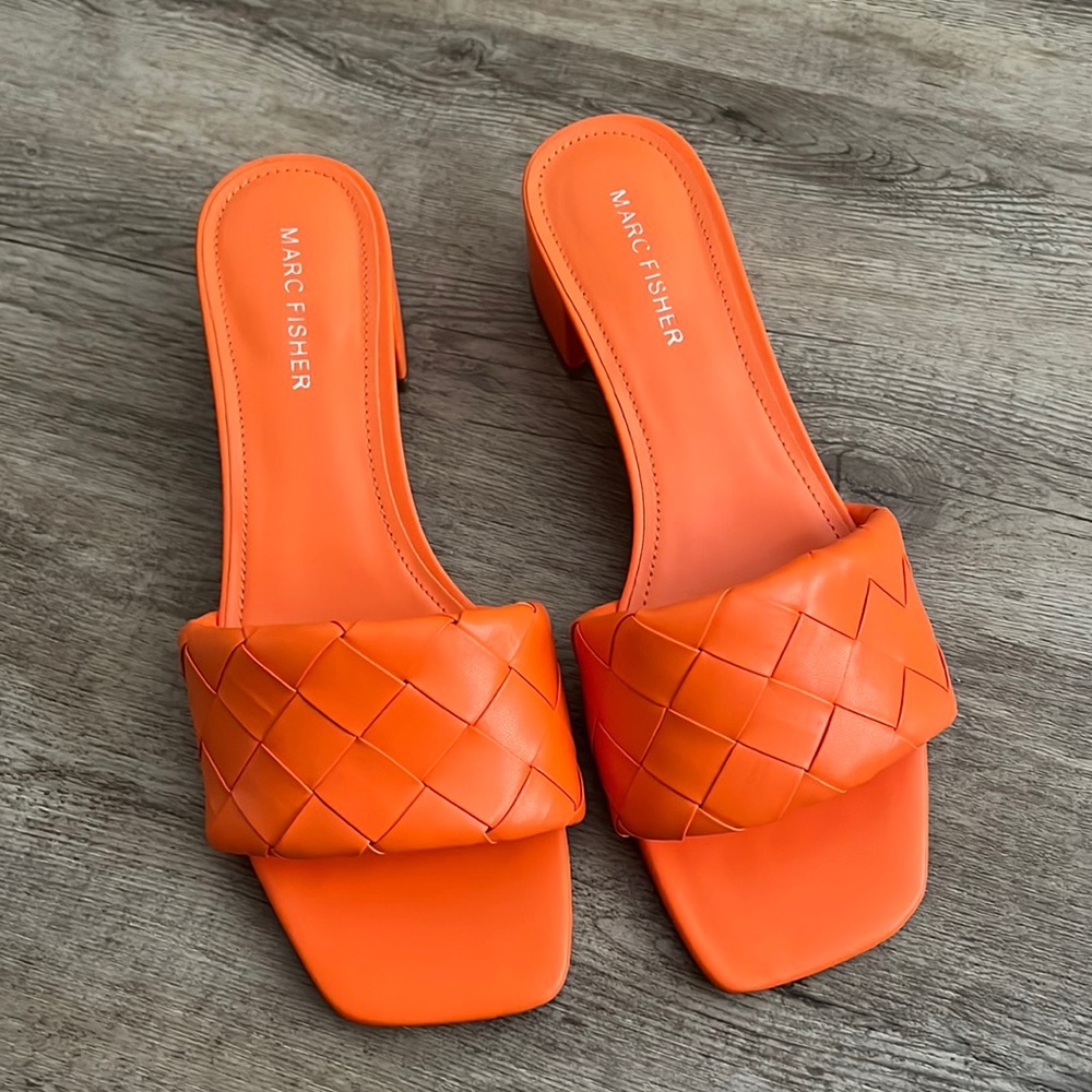 Marc Fisher sandals with heel- orange